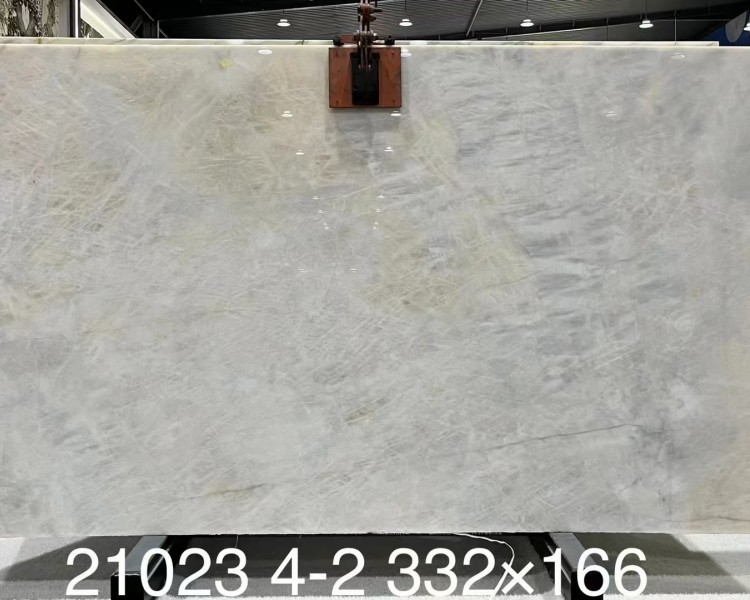 Popular Cristallo White Quarzite Slab Popular Cristallo White Quarzite Slab