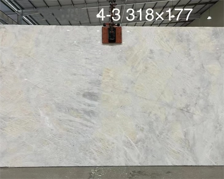Natural Cristallo White Quarzite Slab Natural Cristallo White Quarzite Slab