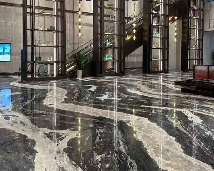 Del Fuego Quartzite floor Del Fuego Quartzite floor