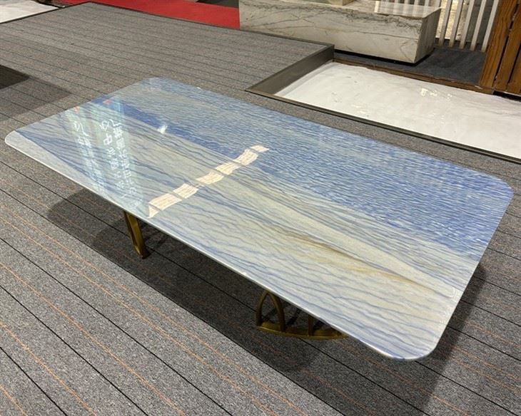blue quartzite table