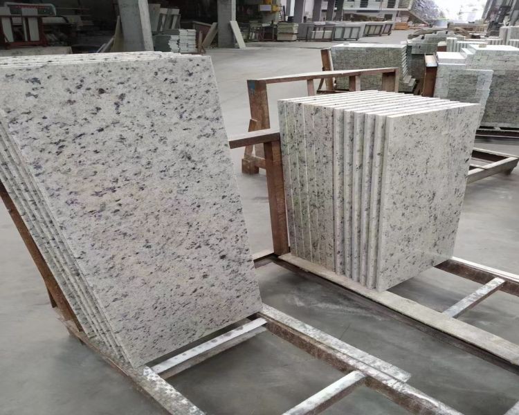 Ladrilhos de degraus de granito ornamentais brancos